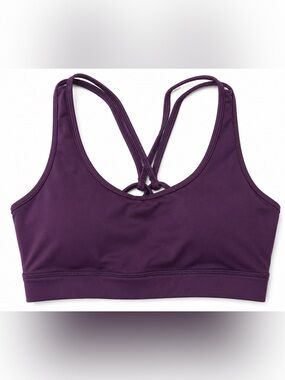P'tula Plum Strappy Sports Bra